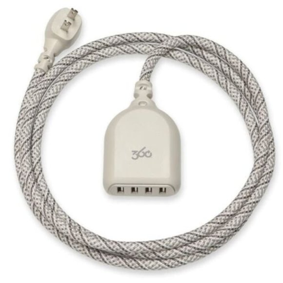 360 Electrical 360617 Habitat4.8 Braided w/ 4.8A 4-Port USB Extension Cord 6 ... - Picture 3 of 3